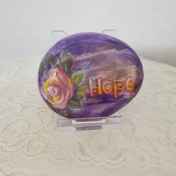 Handmade Colorful Inspirational Word Rock, Hope Word Rock - Picture 8 of 8